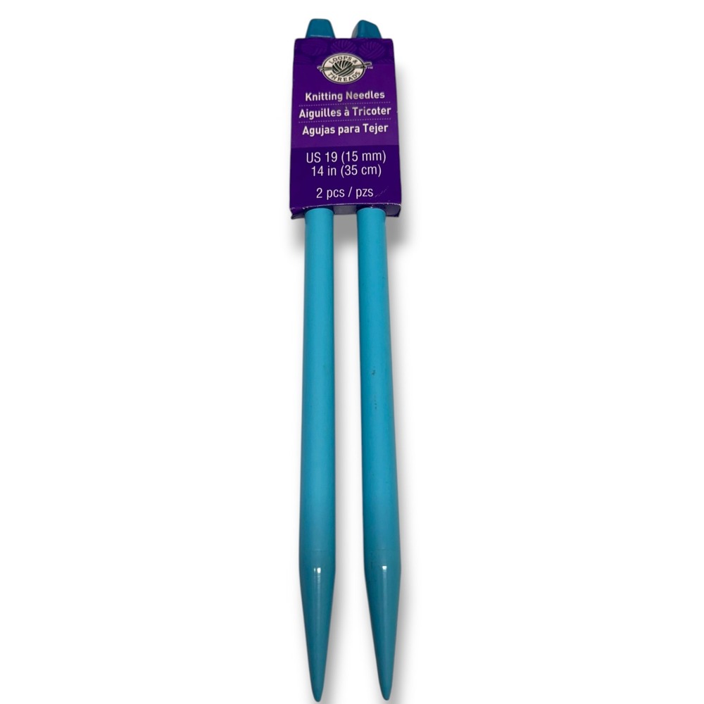 Loops‎ & Threads US 19 15mm Single Point Knitting Needles 14in Turquoise 154234